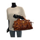 GUCCI Handbag 197020 enamel Brown Gold Metal Histeria Animal Pattern