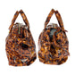 GUCCI Handbag 197020 enamel Brown Gold Metal Histeria Animal Pattern