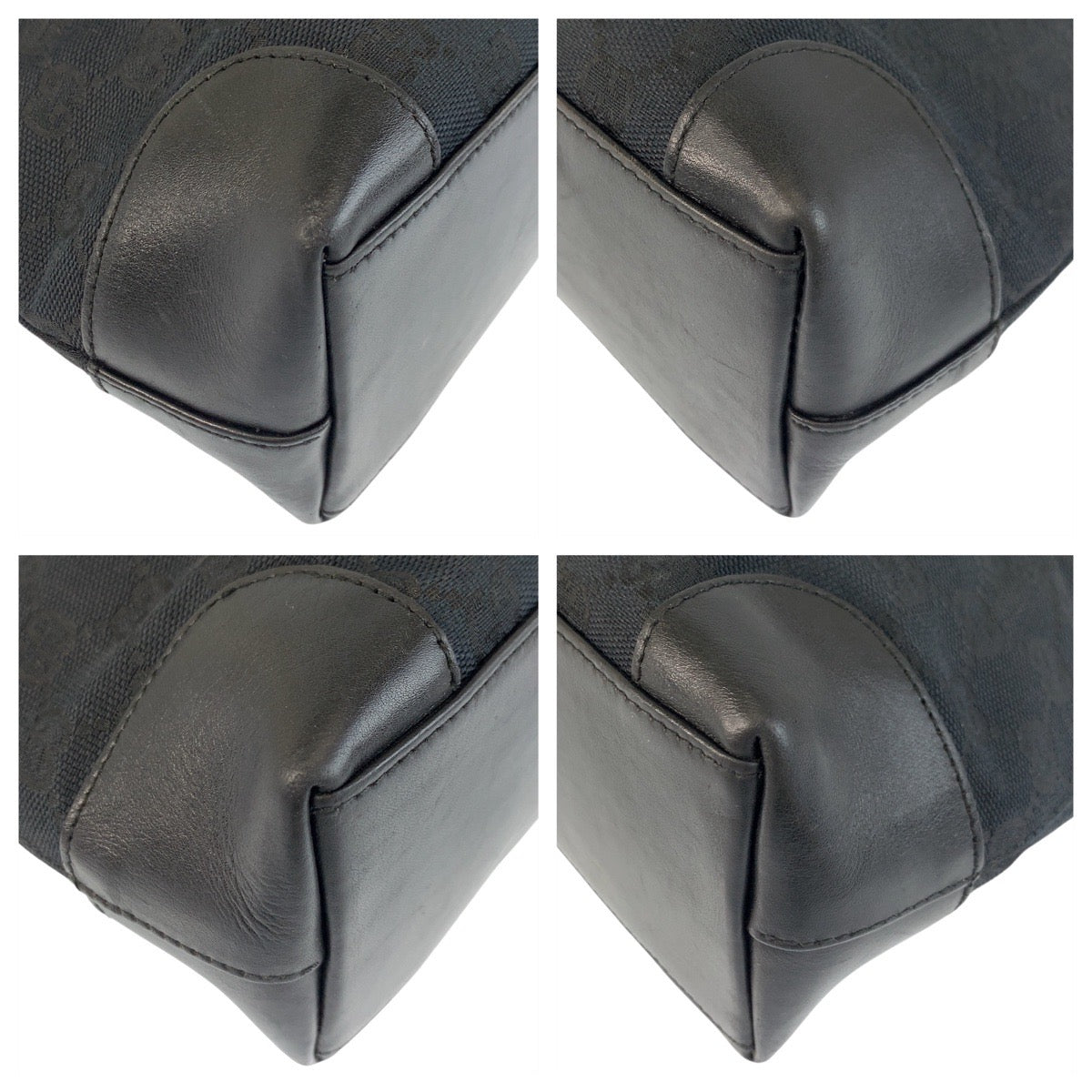 GUCCI Tote Bag 002 1119 GG canvas black