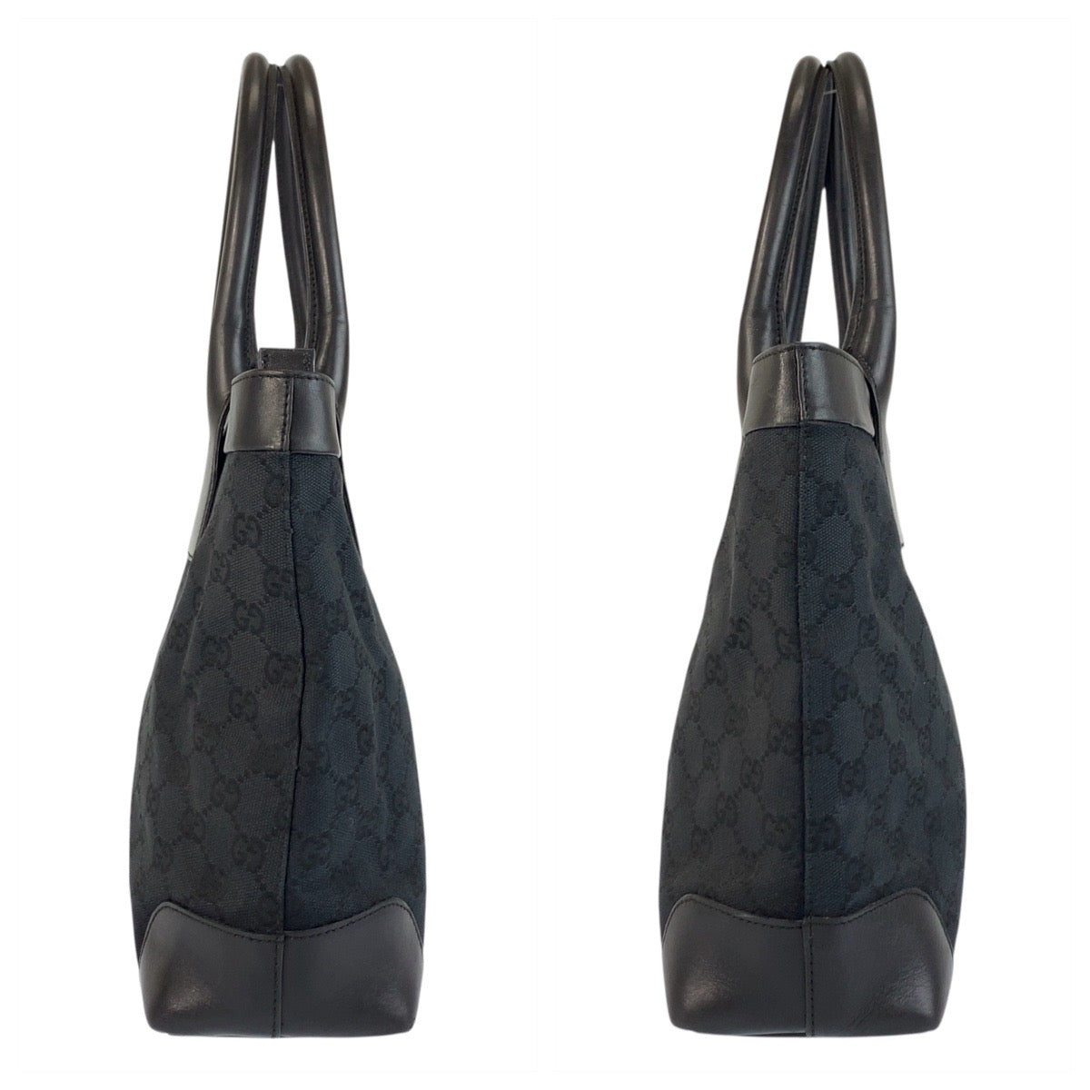 GUCCI Tote Bag 002 1119 GG canvas black