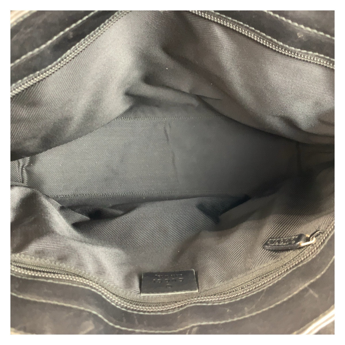 GUCCI Tote Bag 002 1119 GG canvas black