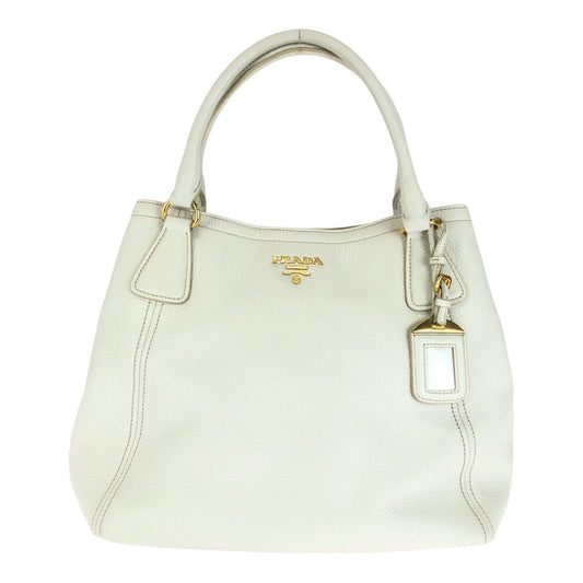 PRADA Handbag BN2534 leather White Gold Metal Vitterodino