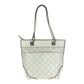 GUCCI Tote Bag 145994 leather White gold Guccisima