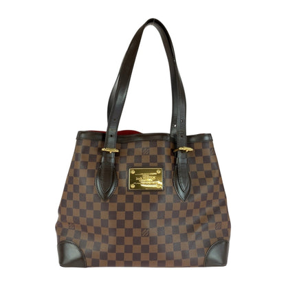LOUIS VUITTON Tote Bag N51204 PVC Brown Gold Metal Damier HamsteadMM
