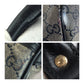 GUCCI Handbag 193603 PVC Gray Black Gold Metal GG crystal