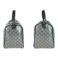 GUCCI Handbag 193603 PVC Gray Black Gold Metal GG crystal