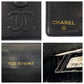CHANEL Bifold Wallet Caviar skin Black GoldMetal COCO Mark