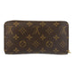 LOUIS VUITTON Long Wallet Purse M41894 PVC Brown Gold Metal Monogram Zippy wallet