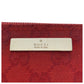 GUCCI Handbag 039 1108 GG canvas Red Silver Metal