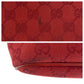 GUCCI Handbag 039 1108 GG canvas Red Silver Metal