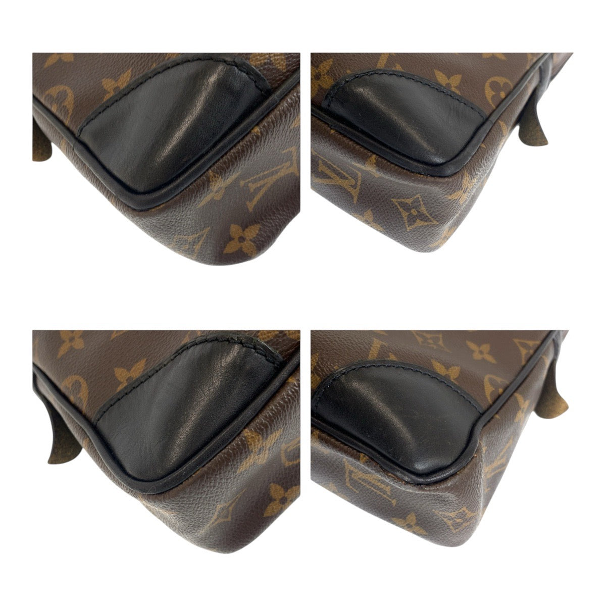 LOUIS VUITTON Business bag M40225 PVC Brown Black SilverMetal Monogram Macasa Port Documan Voyajaj