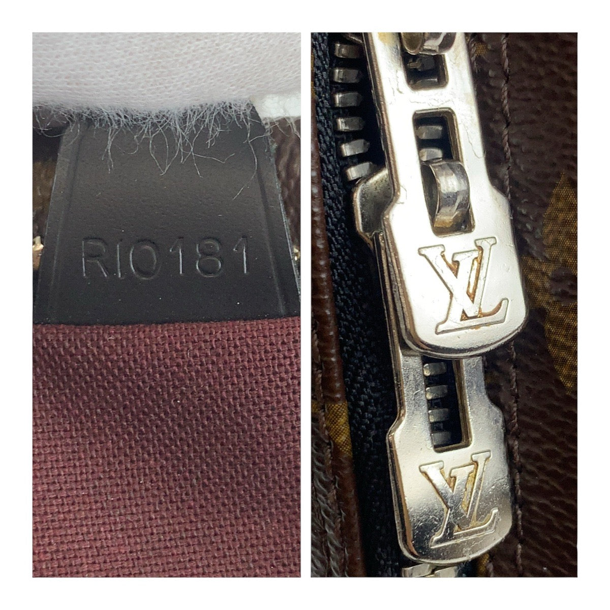 LOUIS VUITTON Business bag M40225 PVC Brown Black SilverMetal Monogram Macasa Port Documan Voyajaj