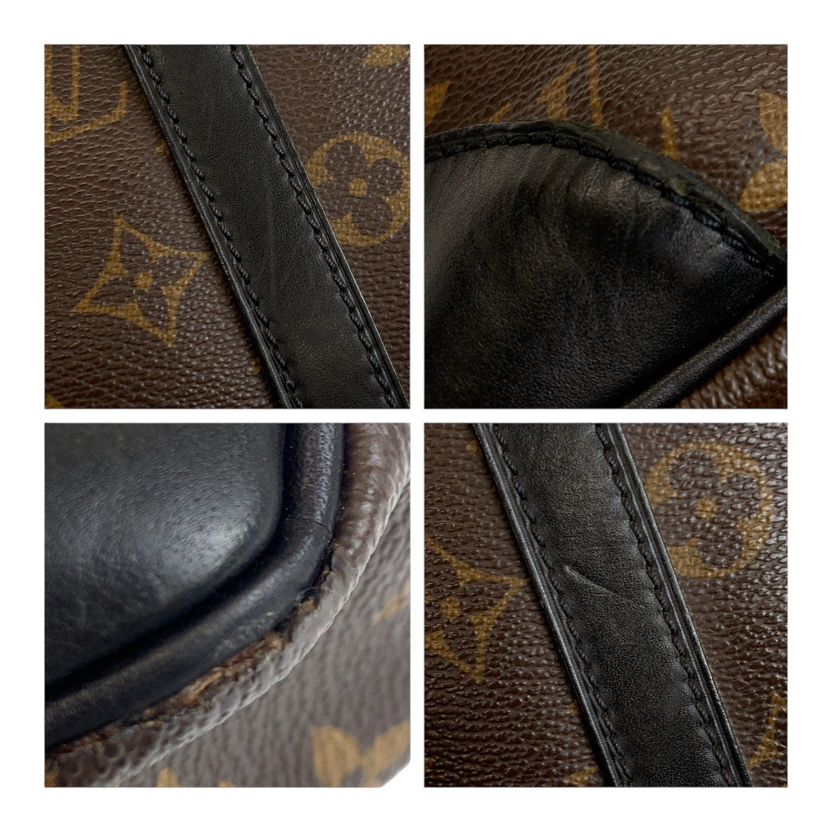 LOUIS VUITTON Business bag M40225 PVC Brown Black SilverMetal Monogram Macasa Port Documan Voyajaj