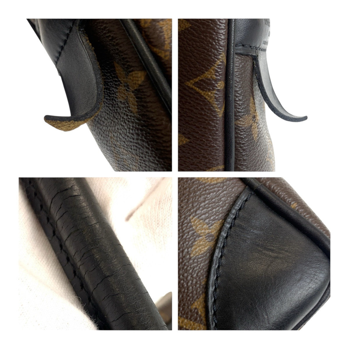 LOUIS VUITTON Business bag M40225 PVC Brown Black SilverMetal Monogram Macasa Port Documan Voyajaj