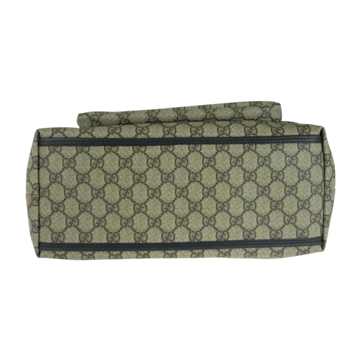 GUCCI Tote Bag 108832 GG Supreme Canvas Beige Brown Silver