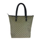 GUCCI Tote Bag 108832 GG Supreme Canvas Beige Brown Silver