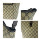 GUCCI Tote Bag 108832 GG Supreme Canvas Beige Brown Silver