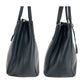PRADA Tote Bag leather Black Silver Safiano Galleria