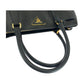 PRADA Tote Bag leather Black Silver Safiano Galleria