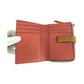 LOEWE Bifold Wallet leather Beige Brown SilverMetal anagram
