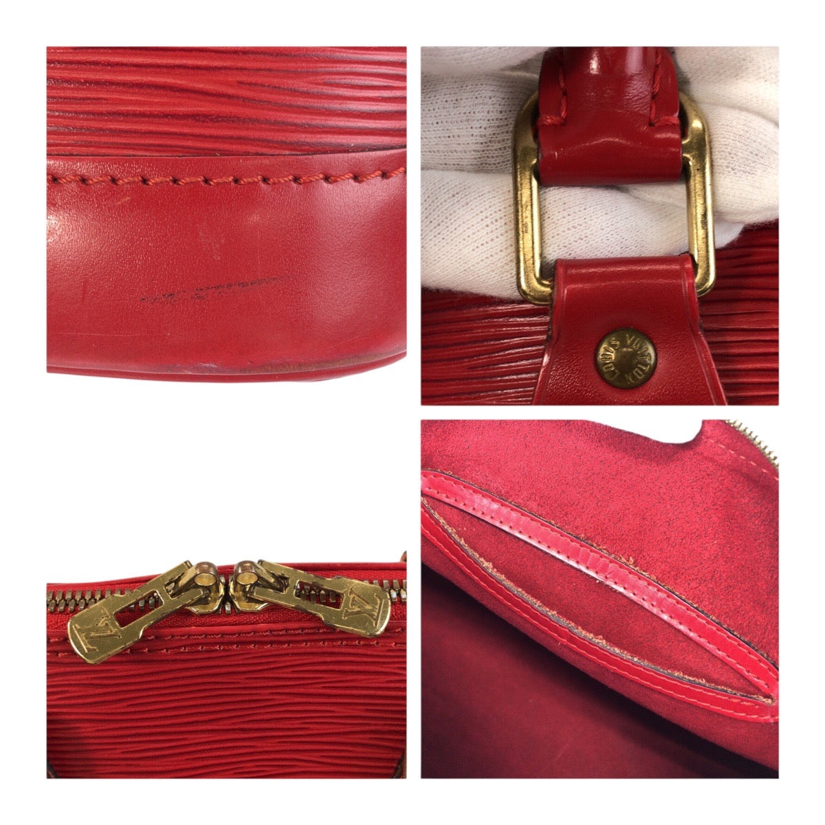 LOUIS VUITTON Handbag M52147 Epi Leather Red gold Epi Alma