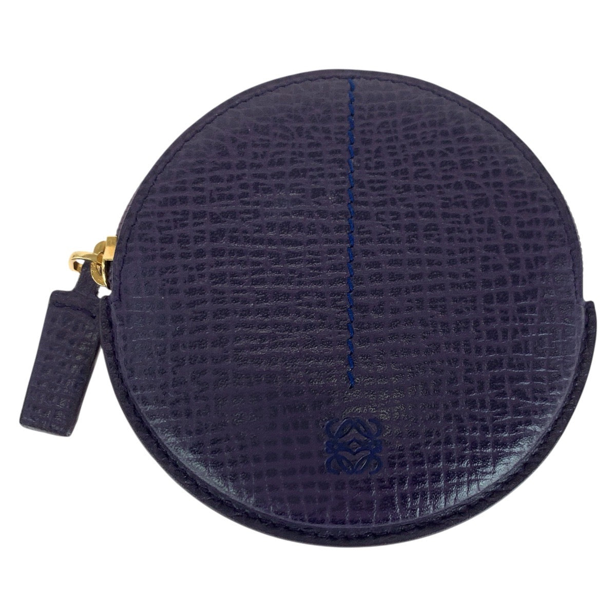 LOEWE Coin case leather blue anagram