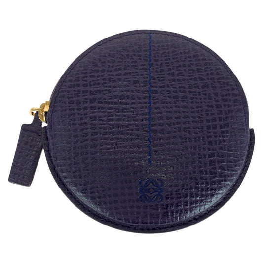 LOEWE Coin case leather blue anagram