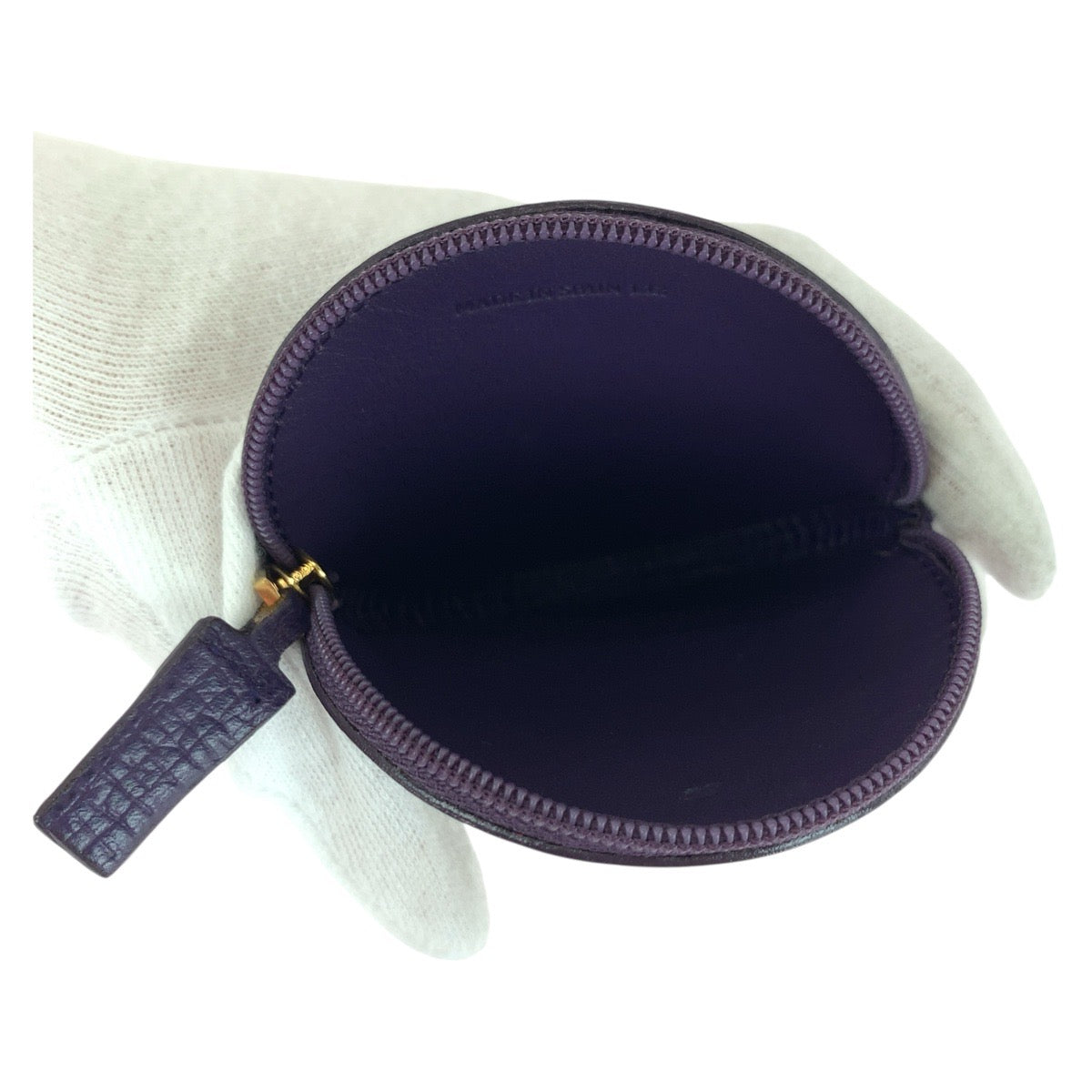 LOEWE Coin case leather blue anagram