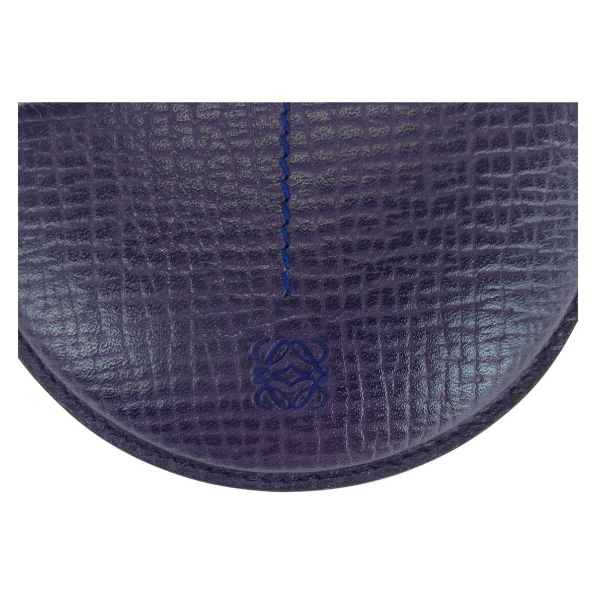 LOEWE Coin case leather blue anagram