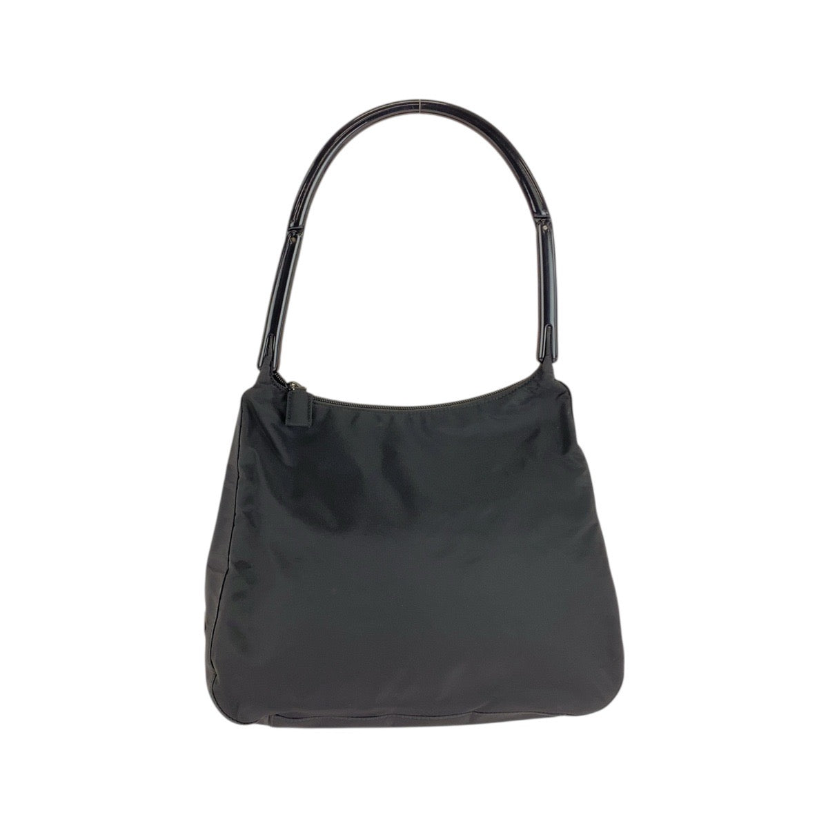 PRADA Shoulder Bag Nylon black Test Triangle With logo
