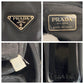 PRADA Shoulder Bag Nylon black Test Triangle With logo