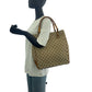 GUCCI Tote Bag 112530 GG canvas Beige Brown Black Metal Bamboo