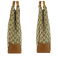 GUCCI Tote Bag 112530 GG canvas Beige Brown Black Metal Bamboo