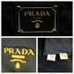 PRADA Shoulder Bag BN1903 leather Black GoldMetal logo