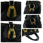 PRADA Shoulder Bag BN1903 leather Black GoldMetal logo
