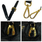 PRADA Shoulder Bag BN1903 leather Black GoldMetal logo