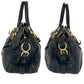 PRADA Shoulder Bag BN1903 leather Black GoldMetal logo
