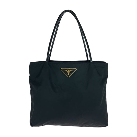 PRADA Tote Bag Nylon black Test Triangle With logo
