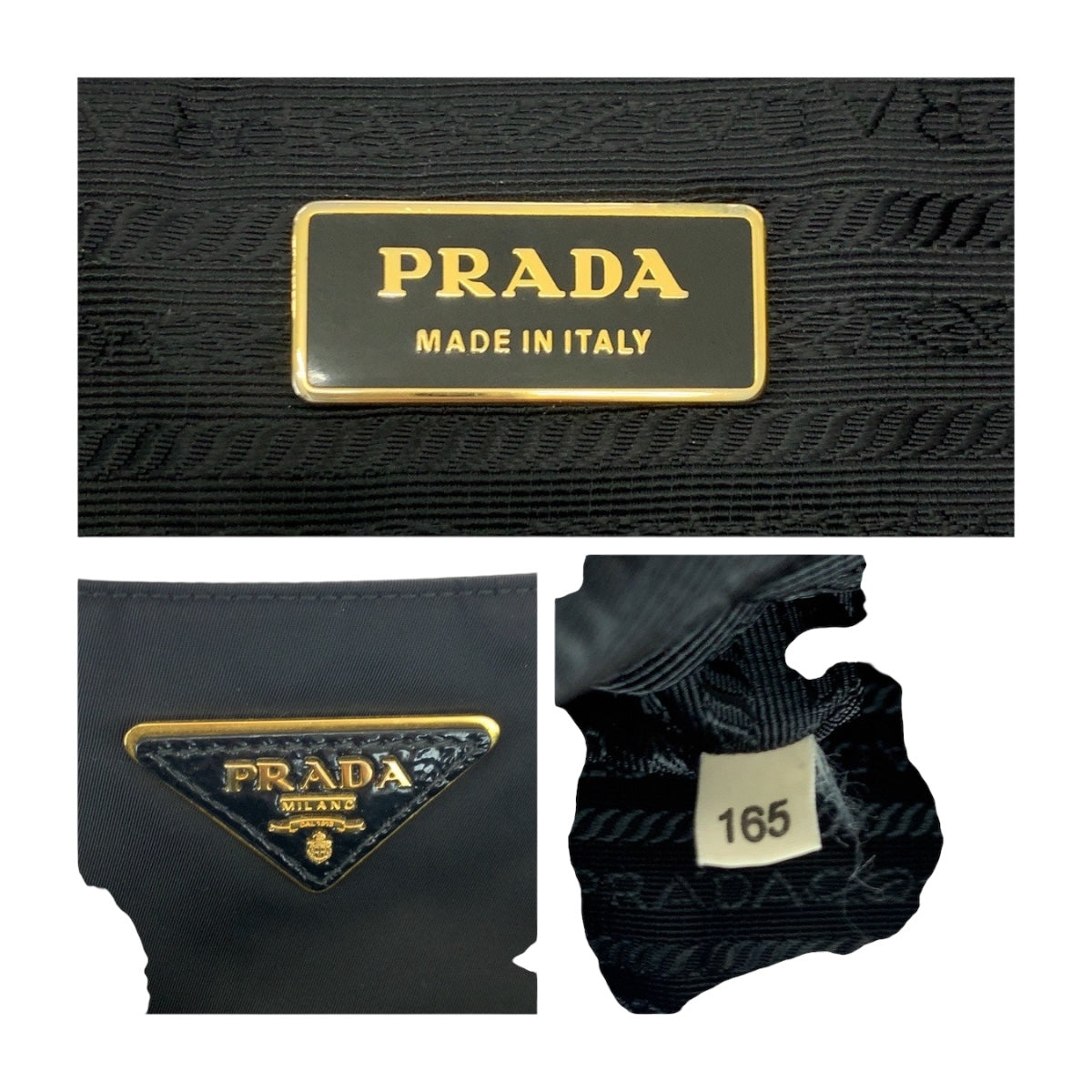 PRADA Tote Bag Nylon black Test Triangle With logo