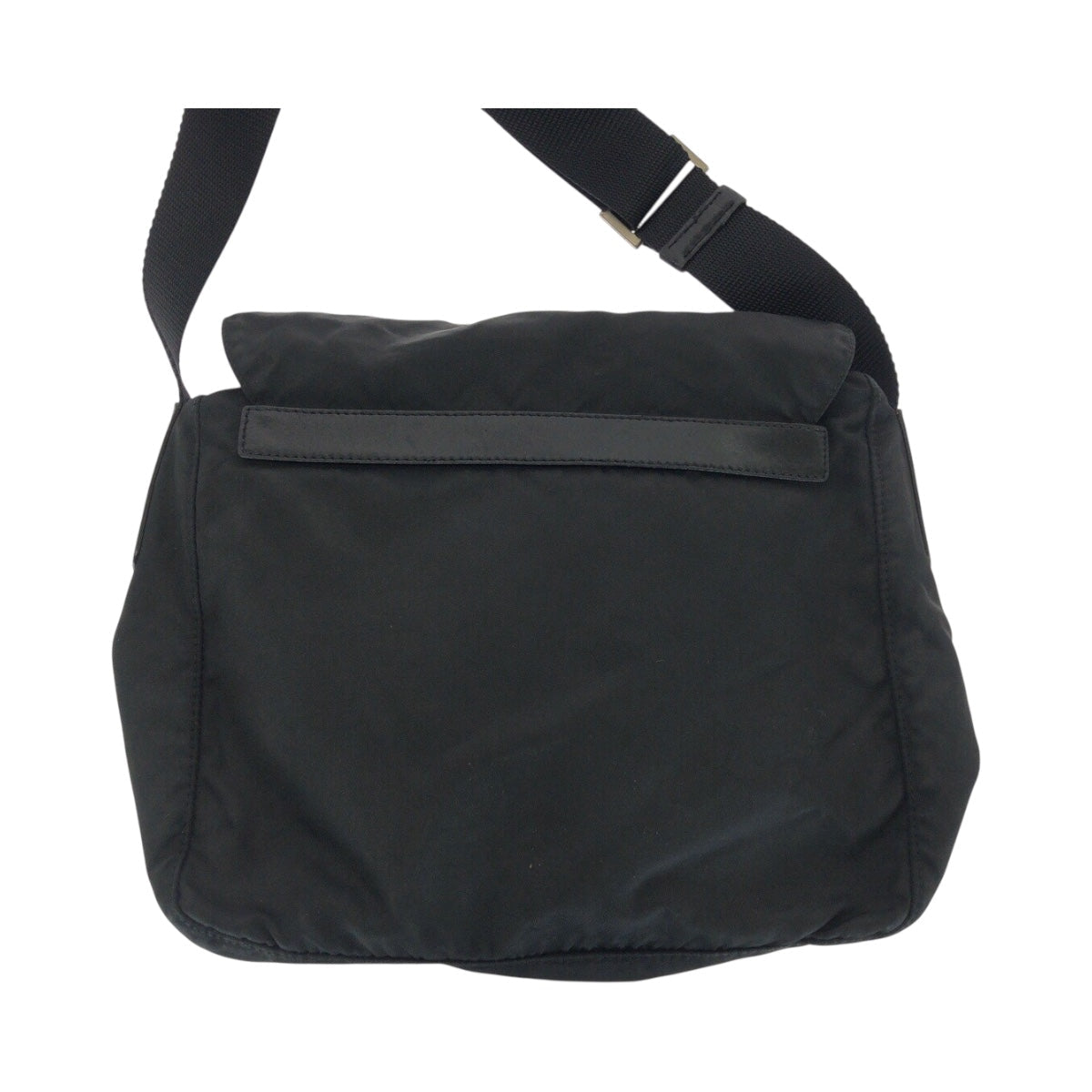 PRADA Shoulder Bag Nylon Black SilverMetal Test Triangle With logo