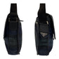 PRADA Shoulder Bag Nylon Green Blue Black Silver Metal Test Triangle With logo