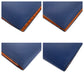 PRADA Long Wallet Purse leather Navy SilverMetal Safiano Triangle With logo