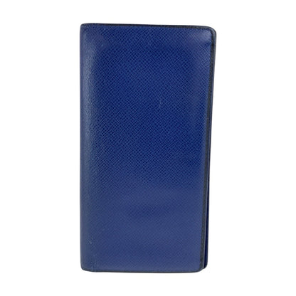 LOUIS VUITTON Long Wallet Purse M30559 leather Navy SilverMetal Taiga Portefeuille Braza