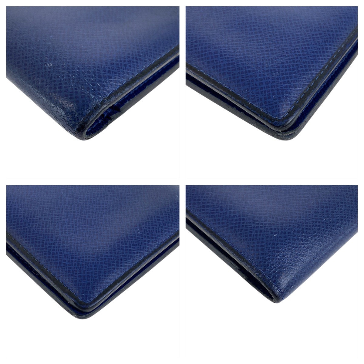 LOUIS VUITTON Long Wallet Purse M30559 leather Navy SilverMetal Taiga Portefeuille Braza