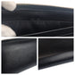PRADA Long Wallet Purse leather Black Gold Metal Safiano logo