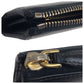 PRADA Long Wallet Purse leather Black Gold Metal Safiano logo