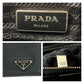 PRADA Tote Bag leather black Safiano Triangle With logo