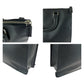 PRADA Tote Bag leather black Safiano Triangle With logo