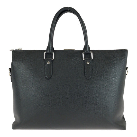 LOUIS VUITTON Business bag M33416 leather Black SilverMetal Taiga Anton