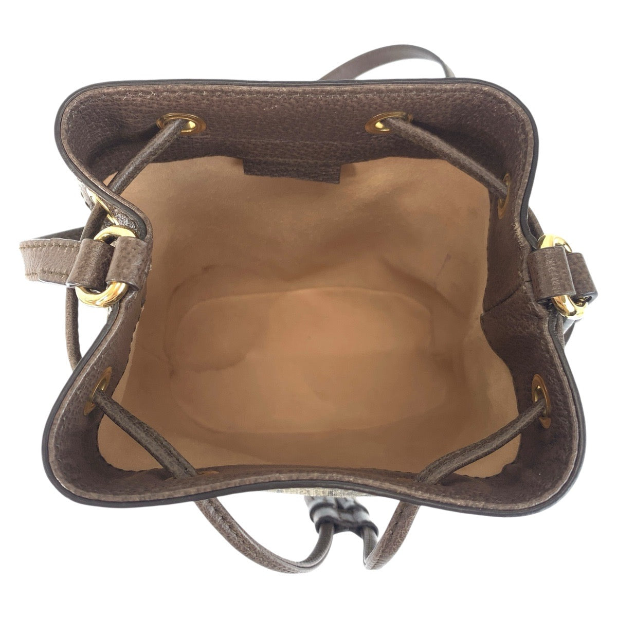 GUCCI Shoulder Bag 598127 GG Supreme Canvas Beige Brown Gold Metal Ofidia